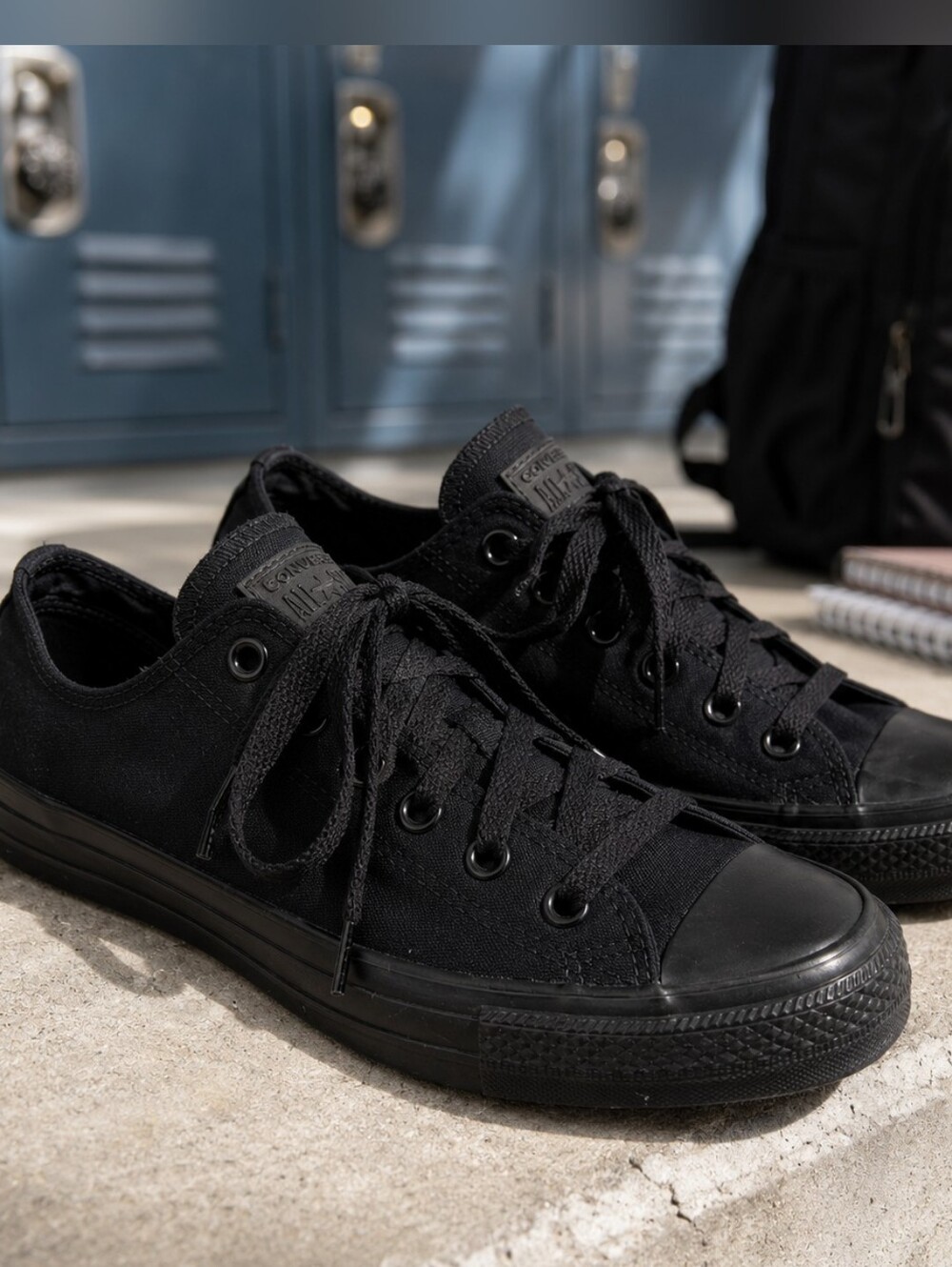 Converse Chuck Taylor All Star Low Triple Black Sneakers Men's 7 Women's 9